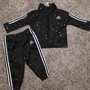Adidas Black Star Print Tracksuit 9 Months